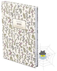 TopTimer Határidőnapló TOPTIMER Joy J011 B/5 heti fehér lapos Uv lakk Kis virág 2026