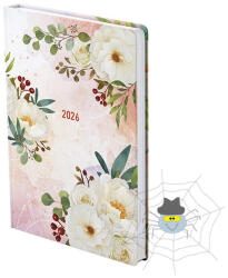 TopTimer Határidőnapló TOPTIMER Joy J012 B/6 heti fehér lapos Tearózsa UV 2026