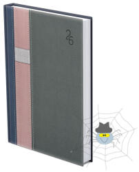 TopTimer Határidőnapló TOPTIMER Vario V021 A/5 napi fehér lapos kék-rózsaszín-szürke 2026