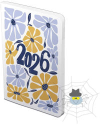 TopTimer Határidőnapló TOPTIMER Joy Flexi F012 B/6 heti fehér lapos Retro bloom 2026