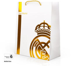  Real Madrid ajándéktasak fehér-arany nagy 30x12x40cm