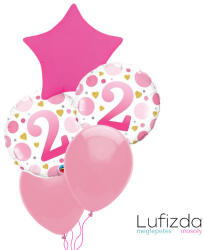  Héliumos luficsokor szülinapra, 2-es számmal - INGYENES GLS szállítással (LUFI739169)