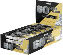 Weider 60% Protein Bar fehérje szelet - 24x45 g - vanília-karamell