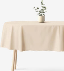 Goldea ünnepi ovális teflonos terítő - pezsgő színű alapon fényes négyzetek 140 x 180 cm