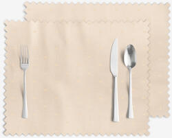 Goldea ünnepi teflonos reggeliző alátét - pezsgő színű alapon fényes négyzetek - 2db 30 x 40 cm