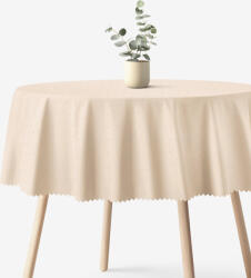 Goldea ünnepi kör alakú teflonos terítő - pezsgő színű alapon fényes négyzetek Ø 110 cm