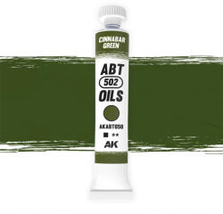 AK Interactive - CINNABAR GREEN - Olivazöld színű olajfesték 20 ml - AKABT050