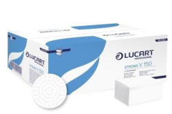  Lucart Strong V 150, V hajtott kéztörlő, 2r. , cell. , 150lap/cs. , 20cs. /krt - biozoldclean