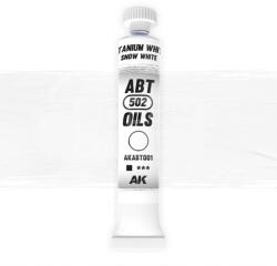 AK Interactive - Titanium/SNOW WHITE - Hófehér színű olajfesték 20 ml - AKABT001