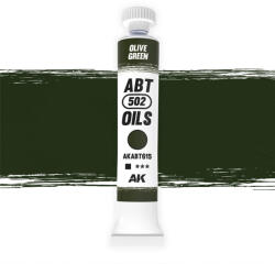 AK Interactive - OLIVE GREEN - Olivazöld színű olajfesték 20 ml - AKABT615