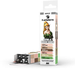AK Interactive PLAYMARKER SET - SKINS & FLESH TONES Professzionális Makettfesték