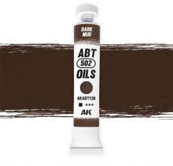 AK Interactive - DARK MUD - Sötét sár színű olajfesték 20 ml - AKABT130