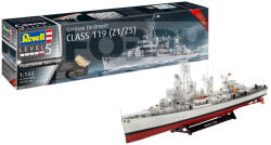 Revell German Destroyer Class 119 (Z1/Z5) 1: 144 hajó makett 05179R