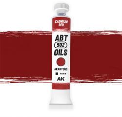 AK Interactive - CADMIUM RED - Kadmiumvörös színű olajfesték 20 ml - AKABT560