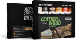 AK Interactive - LEATHER AND WOOD COLORS SET - olajfesték szett 6X20 ml - AKABT311