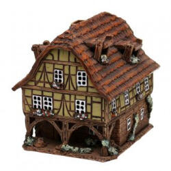 Sigro Kerámia karácsonyi házikó Illóolaj tartó (kémény) Fachwerkhaus 22 x 12 x 14 cm