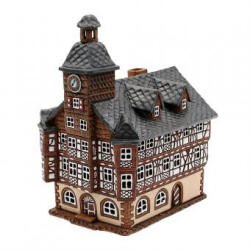  Sigro Kerámia karácsonyi házikó Illóolaj tartó (kémény) Heppenheim Rathaus 17, 5 x 14 x 21 cm