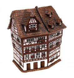 Sigro Kerámia karácsonyi házikó Illóolaj tartó (kémény) Lions drugstore Aschaffenburg 10 x 15 x 15 cm