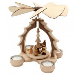 Sigro Karácsonyi piramis forgó fából Vadász és szarvas