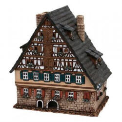 Sigro Kerámia karácsonyi házikó Illóolaj tartó (kémény) Timbered house 16 x 12, 5 x 17, 5 cm
