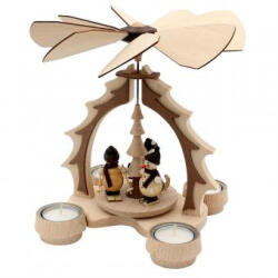  Sigro Karácsonyi piramis forgó fából Hóemberek - dekorfalvak - 38 100 Ft