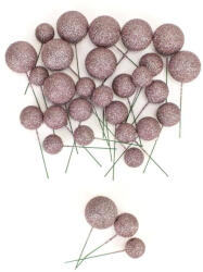 Corolla Exp-Imp. Kft Csillámos gömb pick rózsaarany 30db/cs