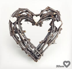Corolla Exp-Imp. Kft Szívforma indákból sötétszürke 30cm