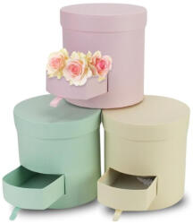  Papírdoboz henger fiókos - Többféle színben