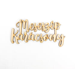 Natúr fa - Meseszép karácsony felirat 13cm - csinaldmagadshop