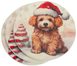  Nyomtatott fa tábla - Karácsonyi mini kutyus 3db/csomag - csinaldmagadshop