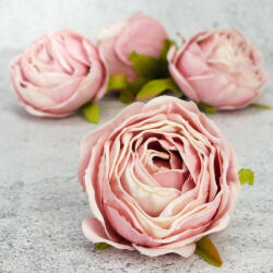 Százlevelű rózsa fej - pasztell cirmos rózsaszín 4db/csomag - csinaldmagadshop