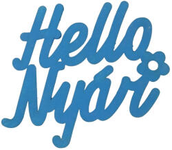  Hello Nyár" felirat színes világoskék 11x10cm