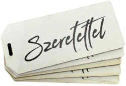 Corolla Exp-Imp. Kft Nyomtatott dekorkarton - Szeretettel biléta fehér 5db/csomag