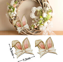 Corolla Exp-Imp. Kft Nyomtatott dekorkarton - Nyuszifül natúr kicsi 2db/csomag