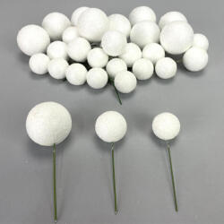 Corolla Exp-Imp. Kft Csillámos gömb pick fehér 30db/cs