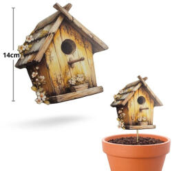  Nyomtatott dekorkarton - Madáretető sárga 13, 5x14cm - csinaldmagadshop