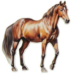  Nyomtatott dekorkarton - Ló 12cm - barna - csinaldmagadshop