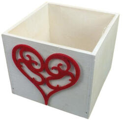  Dekoláda fehér kocka mintás szívvel 13x13cm - csinaldmagadshop