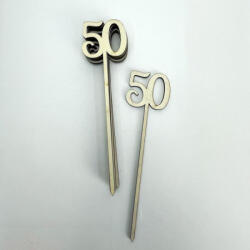 Beszúrható számok 50- es natúr 6db/cs - csinaldmagadshop