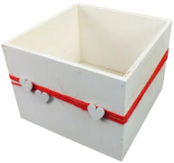  Dekoláda fehér kocka szivekkel 16x16cm - csinaldmagadshop