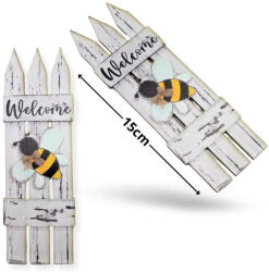  Nyomtatott dekorkarton - Fehér kerítés méhecskével 2db/csomag - csinaldmagadshop