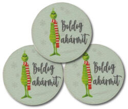 Corolla Nyomtatott fa tábla - Grincs "Boldog akármit" 3db/cs