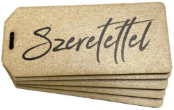 Corolla Exp-Imp. Kft Nyomtatott dekorkarton - Szeretettel biléta natúr 5db/csomag