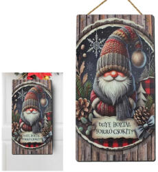  Nyomtatott fa tábla - Hoztál forrócsokit? manó 13x24, 3cm - csinaldmagadshop