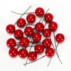 Corolla Beszúrós bogyó 2cm-es piros 20db/cs