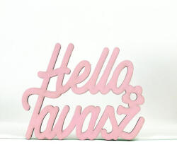 Corolla Exp-Imp. Kft Rózsaszín "Helló Tavasz" felirat 8, 5x11cm