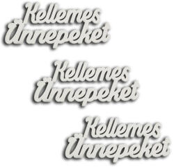 Corolla Exp-Imp. Kft Kellemes Ünnepeket felirat fehér15cm 3db/csomag