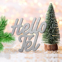  Ezüst "Hello Tél" felirat színes 10x10cm - csinaldmagadshop