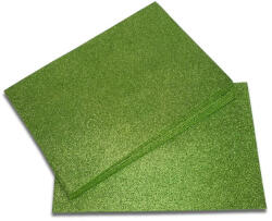  Csillámos dekorgumi 2mm 10db/csomag - Oliva