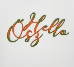  Natúr fa - Hello Ősz felirat 20cm festett - csinaldmagadshop